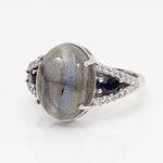 серебряное кольцо с полудрагоценными камнями 57200255